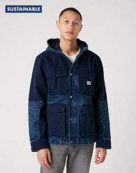 KURTKA MĘSKA WRANGLER FIELD JACKET INDIGO W4E3V2452 112129125. Niebieskie kurtki męskie Wrangler, m, bez wzorów, bez kaptura. Za 249.99 zł.