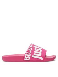 Just Cavalli Klapki 76RA3SZ1 Różowy. Czerwone klapki damskie Just Cavalli, bez wzorów, z syntetyku, bez obcasa, bez zapięcia. Za 299.99 zł.