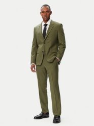 HUGO Garnitur Henry-Getlin253X 50567894 Zielony ciemny Slim Fit. Zielone garnitury męskie Hugo, m, bez wzorów, z wełny. Za 1,849.00 zł.