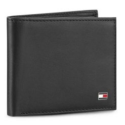 Portfel Tommy Hilfiger. Czarne portfele męskie Tommy Hilfiger, bez wzorów. Za 199.99 zł.