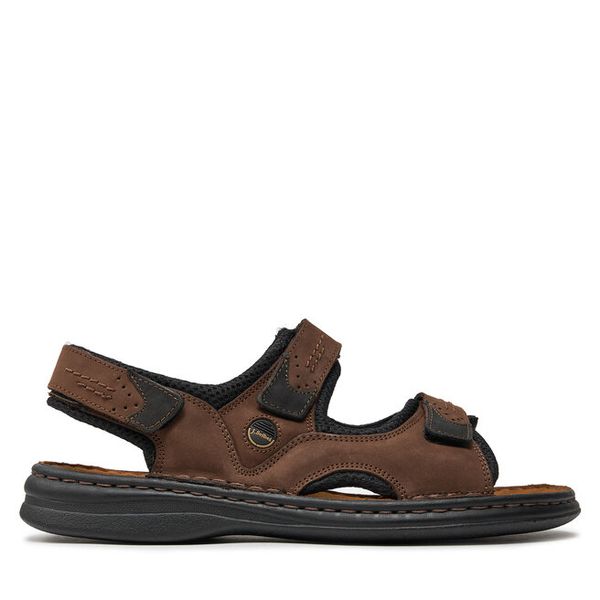 Sandały Josef Seibel. Brązowe sandały męskie Josef Seibel, bez wzorów, bez zapięcia. Za 246.99 zł.