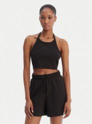 Reebok Top Tatianna RK25494CCW Czarny Slim Fit. Czarne topy damskie Reebok, s, bez wzorów, z bawełny, bez kołnierzyka, bez ramiączek. Za 79.99 zł.