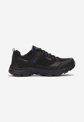 Czarno-Niebieskie Buty Sportowe Salomene. Czarne buty sportowe męskie Born2be, bez wzorów, przed kostkę, bez zapięcia, trekkingowe. Za 169.99 zł.