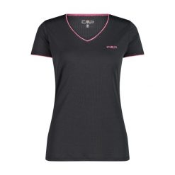 Koszulka damska CMP. Czerwone bluzki damskie CMP, bez wzorów, sportowe, bez kołnierzyka, bez ramiączek. Za 192.00 zł.