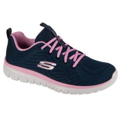 Buty do chodzenia damskie Skechers Graceful Get Connected. Niebieskie obuwie sportowe damskie Skechers, bez wzorów, z materiału, bez zapięcia, trekkingowe, Skechers Sport. Za 199.99 zł.