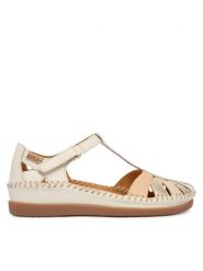 Pikolinos Półbuty Cadaques W8K-0705C1 Biały. Białe półbuty damskie Pikolinos, bez wzorów, ze skóry, bez obcasa, na płaskiej podeszwie, bez zapięcia. Za 559.99 zł.