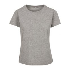 T-shirt Damski / Damski. Szare t-shirty damskie BUILD YOUR BRAND, xl, bez wzorów, sportowe, bez kołnierzyka, bez ramiączek. Za 43.99 zł.