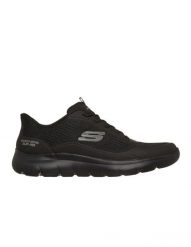 Sandały Skechers Summits Leyter Męskie Slip-on Czarne. Czarne sandały męskie Skechers, bez wzorów, bez zapięcia. Za 344.40 zł.