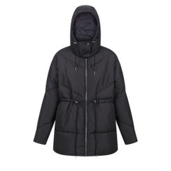 Kurtka Ocieplana Damska Pikowana Rurie. Czarne kurtki sportowe damskie Regatta, xl, bez wzorów, z puchu, bez ramiączek, bez kaptura, trekkingowe. Za 156.99 zł.