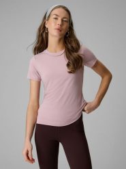 4F T-shirt slim gładki damski - różowy XS. Czerwone t-shirty damskie 4F, xs, bez wzorów, z dzianiny, bez kołnierzyka, bez ramiączek. Za 79.99 zł.
