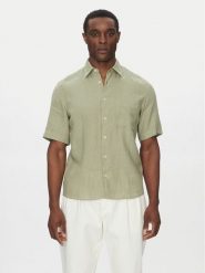 Marc O'Polo Koszula M23 7428 41002 Zielony Regular Fit. Zielone koszule męskie Marc O'Polo, l, bez wzorów, ze lnu, bez kołnierzyka, bez ramiączek. Za 219.99 zł.