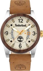 Zegarek Timberland Zegarek męski Timberland TBL.TDWGB2103401 brązowy. Brązowe zegarki męskie Timberland, bez wzorów. Za 839.00 zł.