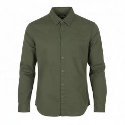 Desigual Cam Marcos Men koszula khaki zielona haftowana M. Zielone koszule damskie Desigual, m, bez wzorów, z bawełny, bez kołnierzyka, bez ramiączek. Za 266.99 zł.