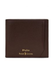 Polo Ralph Lauren Portfel 405963225002 Brązowy ciemny. Brązowe portfele męskie Polo Ralph Lauren, bez wzorów, ze skóry. Za 599.99 zł.
