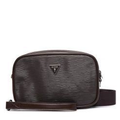Saszetka Guess. Brązowe saszetki i nerki męskie Guess, z aplikacjami. Za 324.99 zł.