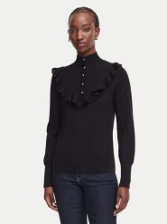 Luisa Spagnoli Sweter Maratea 100501 Czarny Regular Fit. Czarne swetry nierozpinane damskie Luisa Spagnoli, s, bez wzorów, z wełny, bez kołnierzyka, bez ramiączek. Za 1,449.00 zł.