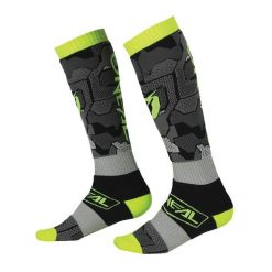 Skarpety rowerowe narciarskie unisex O'Neal Camo V.22 gray/neon yellow. Czarne skarpety męskie O'NEAL, bez wzorów. Za 89.00 zł.