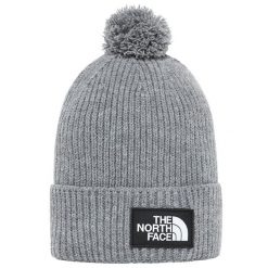 Czapka zimowa The North Face TNF Logo Box Pom Beanie. Szare czapki damskie The North Face, na zimę, bez wzorów. Za 139.00 zł.