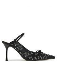 PINKO Klapki Elsa 08 SD0335 T017 Czarny. Czarne klapki damskie Pinko, bez wzorów, z materiału, bez obcasa, bez zapięcia. Za 1,219.00 zł.