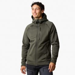 Bluza polarowa turystyka męska Swedemount Lofoten Tech Stretch Hood. Zielone bluzy sportowe męskie SWEDEMOUNT, na zimę, m, bez wzorów, z polaru, bez kaptura, narciarskie. Za 260.00 zł.