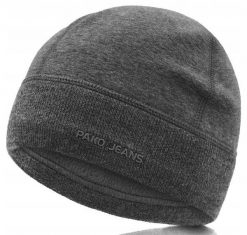 Ciepła, Zimowa Czapka - Podszyta Polarem - Pako Jeans - Grafitowa. Szare czapki męskie Pako Jeans, na zimę, bez wzorów, z jeansu. Za 45.00 zł.
