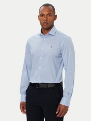 Tommy Hilfiger Koszula Gingham MW0MW42931 Niebieski jasny Slim Fit. Niebieskie koszule męskie Tommy Hilfiger, m, bez wzorów, bez kołnierzyka, bez ramiączek. Za 329.99 zł.