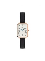 Daniel Wellington Zegarek Quadro Sterling Roman Numerals DW00100862 Czarny. Czarne, analogowe zegarki damskie Daniel Wellington. Za 709.99 zł.