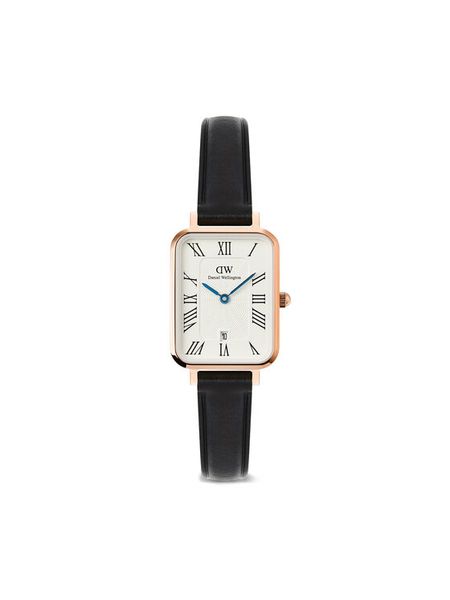 Daniel Wellington Zegarek Quadro Sterling Roman Numerals DW00100862 Czarny. Czarne, analogowe zegarki damskie Daniel Wellington. Za 709.99 zł.