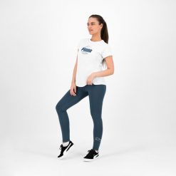 Legginsy fitness damskie Puma. Niebieskie legginsy damskie Puma, bez wzorów, z bawełny. W wyprzedaży za 69.99 zł.