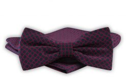 Mucha Męska z Poszetką - Alties - Czerwone Koła, Granatowa. Czerwone krawaty i muchy Alties, bez wzorów, eleganckie. Za 54.00 zł.