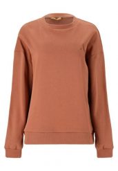 Damska bluza oversize Athlecia Lia. Brązowe bluzy damskie Endurance, m, bez wzorów, z bawełny, eleganckie, bez ramiączek, bez kaptura. Za 145.50 zł.