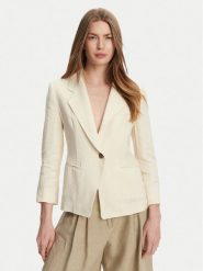 Marella Marynarka Biella 2513041062 Écru Regular Fit. Marynarki i żakiety damskie Marella, bez wzorów, ze lnu, bez kołnierzyka, bez ramiączek. Za 799.99 zł.