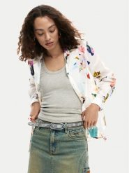 Desigual Koszula Mila 26SWCW21 Biały Regular Fit. Białe koszule damskie Desigual, s, bez wzorów, z bawełny, bez kołnierzyka, bez ramiączek. Za 379.99 zł.