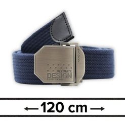 Pasek Materiałowy, Granatowy 120 cm, Militarny Solidny, Klamra Zamykana Manualnie -Pako Jeans. Niebieskie paski męskie Pako Jeans, z jeansu, klasyczne. Za 49.00 zł.