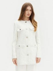 Guess Płaszcz przejściowy W5RL20 WGVS2 Biały Regular Fit. Białe płaszcze damskie Guess, s, z aplikacjami, z syntetyku, bez kołnierzyka, bez kaptura. Za 399.99 zł.