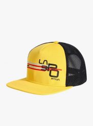 Czapka z daszkiem La Sportiva Stripe Cube Hat. Żółte czapki damskie La Sportiva, bez wzorów, z materiału, eleganckie. Za 108.89 zł.