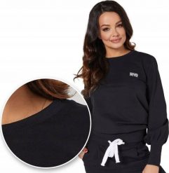 Bluza bawełniana damska Gatta czarna klasyczna r S. Czarne bluzy damskie GATTA ACTIVE, s, bez wzorów, z bawełny, klasyczne, bez ramiączek, bez kaptura. Za 170.75 zł.