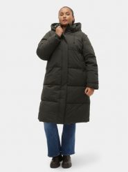 Vero Moda Curve Płaszcz zimowy 10301538 Zielony Regular Fit. Zielone płaszcze damskie Vero Moda Curve, na zimę, bez wzorów, z syntetyku, bez kołnierzyka, bez kaptura. Za 359.99 zł.