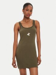 One Teaspoon Sukienka letnia 26495C Zielony Slim Fit. Zielone sukienki damskie One Teaspoon, na lato, s, bez wzorów, z bawełny, bez kołnierzyka, bez ramiączek. Za 279.99 zł.