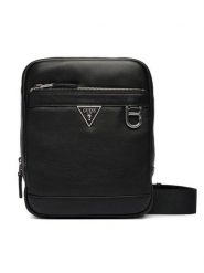 Guess Saszetka HMMOSE P6159 Czarny. Czarne saszetki i nerki męskie Guess, z aplikacjami, ze skóry. Za 419.99 zł.