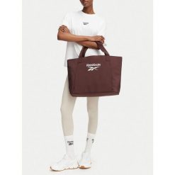 Torebka Reebok. Brązowe shopperki damskie Reebok, bez wzorów, bez dodatków. Za 99.99 zł.