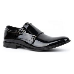 Olivier Skórzane buty wizytowe Monki lakierki 287LU czarny lakier czarne. Czarne buty wizytowe męskie bez wzorów, z jeansu, bez obcasa, bez zapięcia. Za 453.66 zł.