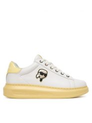 KARL LAGERFELD Sneakersy Kapri KL62530N Biały. Białe śniegowce damskie KARL LAGERFELD, ze skóry, bez zapięcia. Za 495.99 zł.