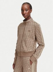 Guess Bluza V6YQ28 K5183 Brązowy jasny Regular Fit. Brązowe bluzy damskie Guess, s, z aplikacjami, z syntetyku, bez ramiączek, bez kaptura. Za 474.99 zł.