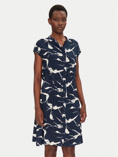 Fransa Sukienka codzienna 20615541 Granatowy Regular Fit. Niebieskie sukienki damskie Fransa, na co dzień, xxl, bez wzorów, z wiskozy, bez kołnierzyka, bez ramiączek, proste. Za 139.99 zł.