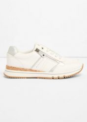 Sneakersy Tom Tailor z zamkiem. Białe obuwie sportowe damskie bonprix, bez wzorów, bez zapięcia. Za 149.99 zł.