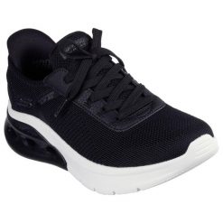 Buty sportowe damskie Skechers Bobs Arc Waves 2.0. Czarne obuwie sportowe damskie Skechers, bez wzorów, z dzianiny, bez zapięcia. Za 390.00 zł.