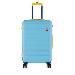 Walizka średnia Semi Line. Niebieskie walizki damskie Semi-line, bez wzorów, średnie. Za 239.99 zł.