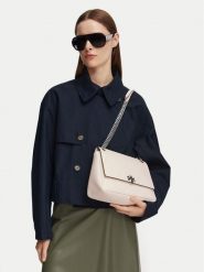 Tory Burch Torebka Charlie Quilted Shoulder Bag 185828 Beżowy. Brązowe listonoszki damskie Tory Burch, bez wzorów, ze skóry, bez dodatków. Za 3,029.00 zł.