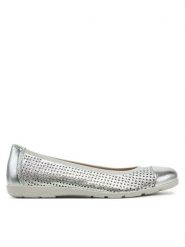 Caprice Baleriny 9-22151-42 Srebrny. Szare balerinki damskie Caprice, bez wzorów, ze skóry, bez obcasa, bez zapięcia. Za 205.99 zł.